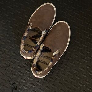 Vans Men's Brown Fleece-Lined Boat Shoes